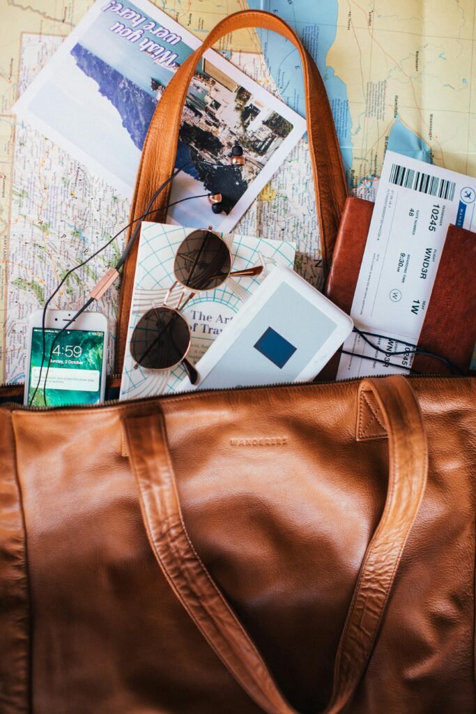 All road trip essentials in a bag.