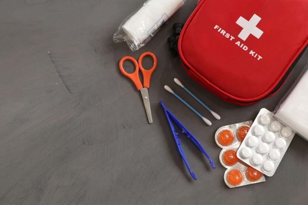 An emergency kit road trip essentials. 