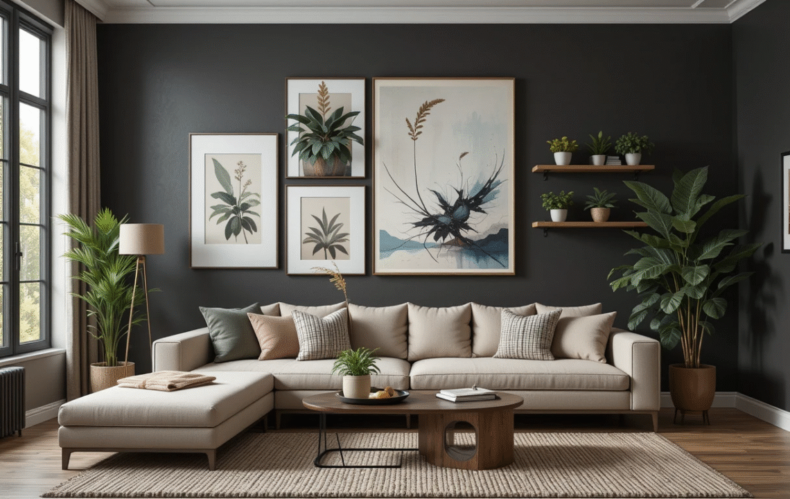 Living room wall decor.