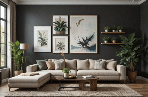 Living room wall decor.