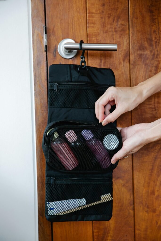 packing essential toiletries