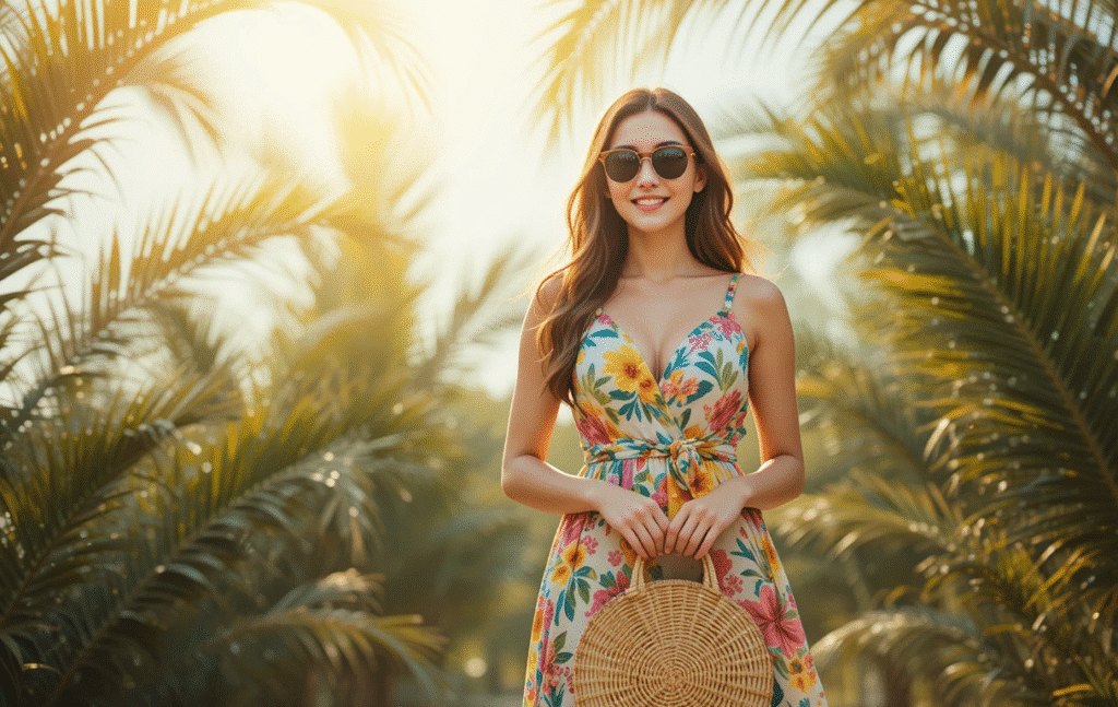 Colorful summer wardrobe.