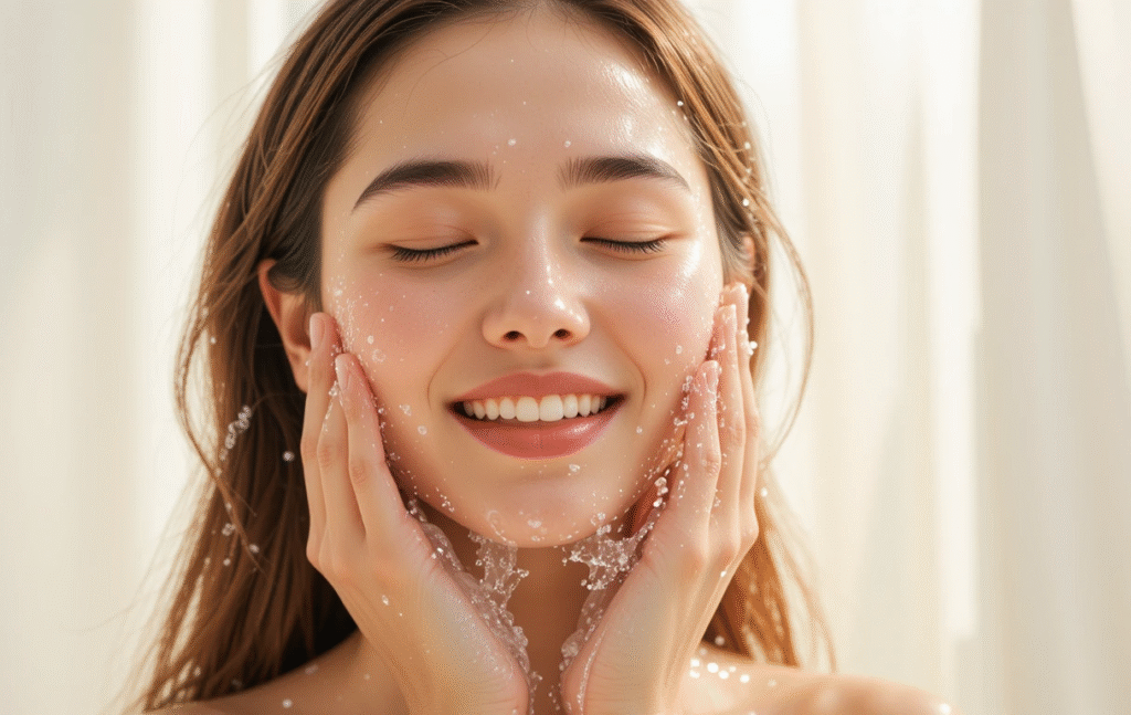Minimalist, easy four steps for a skincare routine in summer 2 P4 intro 1 P4 intro 1